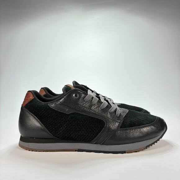 Volcom Ninety One Black Leather & Mesh Shoes Casual V4011406 BLK Men's Size 10 - Picture 1 of 10